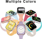 Sport Slim Silicone Bands Compatible for Apple Watch Band 38mm 42mm 40mm 44mm 41mm 45mm 46mm 49mm, Thin Narrow Replacement Strap Wristband for iWatch Series 11/10/9/8/7/SE/6/5/4/3/2/1/Ultra Women Men - Image 3