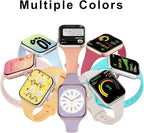 Sport Slim Silicone Bands Compatible for Apple Watch Band 38mm 42mm 40mm 44mm 41mm 45mm 46mm 49mm, Thin Narrow Replacement Strap Wristband for iWatch Series 11/10/9/8/7/SE/6/5/4/3/2/1/Ultra Women Men - Image 3
