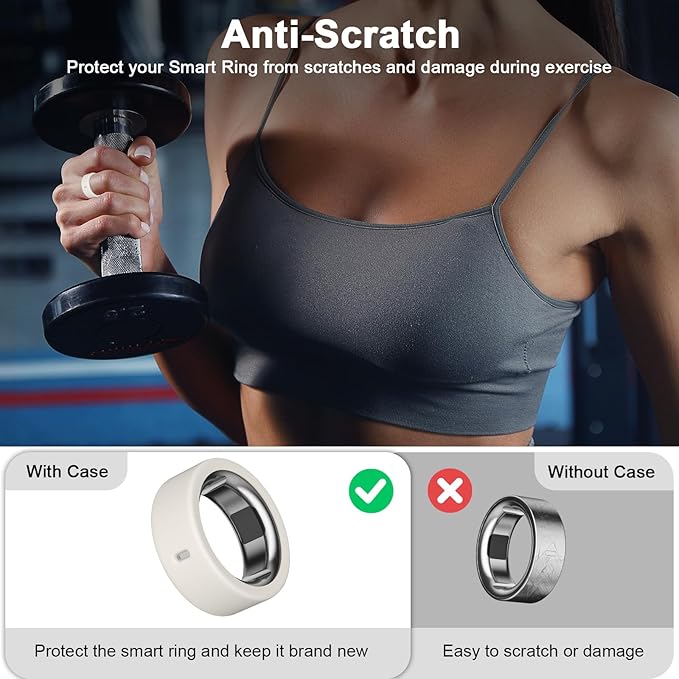 8 Pack Ring Cover Compatible with Oura Ring Gen 4/4 Ceramic, Oura Ring Gen 3 Horizon/Heritage, Support Charging with Cover on, Anti-Scratch Elastic Silicone Ring Protector for Men Women Working Out - Image 4