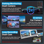 Dash Cam Front and Rear, Dash Camera for Cars WiFi/APP Control Dual Dashcam W/ 64GB Card, 2.5K Dash Cam Front+1080P Rear Car Camera W/Super Night Vision, Loop Recording, G-Sensor, Max Support 256GB - Image 6
