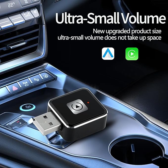 Wireless Carplay Adapter, Android Auto Adapter 2025 Carplay, Plug and Play Convert Wired to Wireless Supports Car Original Control, Mini Car Play Box for Cars - Image 7