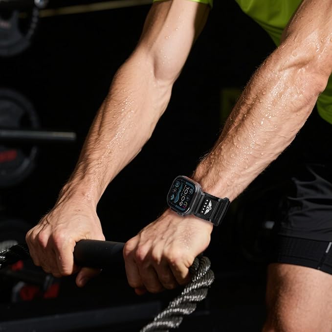 Rugged Nylon Bands for Apple Watch Ultra 2 Band 49mm 46mm 45mm 44mm 42mm(S3/2/1) Men,Breathable Holes Sport Strap With US Flag Wristband for iWatch band Ultra 3/2/1 Series 11 10 9 8 7 6 5 4 3 SE3/2/1 - Image 3