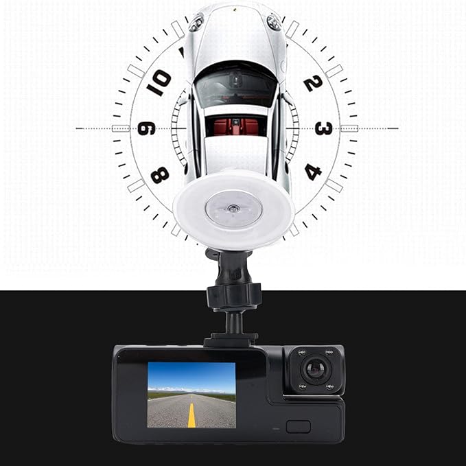 Zopsc 3 Channel Dash Cam Front Rear Inside, 1080P HD Triple Car Camera with WiFi, 170° Wide Angle, 2Inch LCD Screen, Parking Assistance, 32GB Card Included - Image 6
