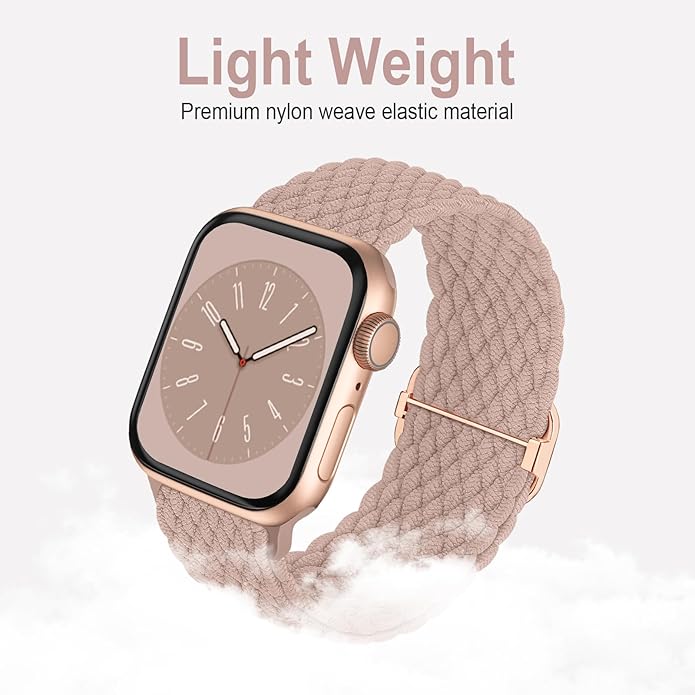 Braided Solo Loop Compatible with Apple Watch Band 38mm 40mm 41mm 42mm 44mm 45mm 46mm 49mm Women Men, Adjustable Stretchy Bands Elastic Sport Strap for iWatch Series 11 10 9 8 7 6 5 4 3 2 SE Ultra 3 2 - Image 2