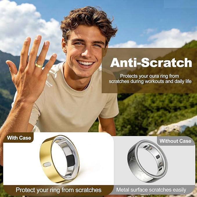 4 Pack Upgraded Ring Covers Compatible with Oura Ring Gen 4/Gen 3, TPU Anti-Scratch Protector Accessories for Oura Ring Cover Jacket for Women Men, Size 10 (Not for Oura Ring 4 Ceramic) - Image 5