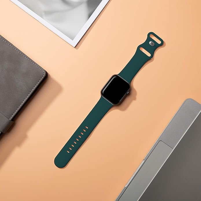 Sport Bands Compatible with Apple Watch 42mm 44mm 45mm 46mm 41mm 38mm 40mm 49mm for Women Men, Soft Silicone Strap for iWatch Wristband Series Ultra SE 11 10 9 8 7 6 5 4 3 2 1 - Image 2