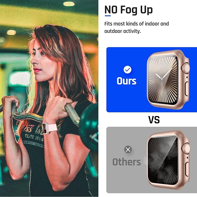 Goton Waterproof Case Compatible for Apple Watch Series 11/10 Screen Protector 46mm, Hard Bumper with Tempered Glass for iWatch 11 Cover 46 mm - Image 4