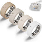 Protector Compatible for Oura Ring 4/Gen 4 Ceramic/Gen 3 Cover,Silicone Anti-Scratch Elastic Ring Finger Case Woking Out Gym for Women Men-White+Starlight+LightCoffee+DarkCoffee-S for 4/5/6/7 by Snyeest