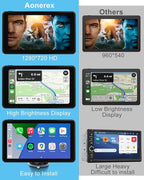 7" Wireless CarPlay Screen Car Stereo Compatible Apple CarPlay and Android Auto Portable Touch Screen AirPlay, GPS Navigation, Bluetooth, Voice Control, Mirror Link (7 Inch) - Image 6