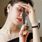 Lerobo Slim Thin Two-Tone Compatible with Apple Watch Band 40mm 38mm 41mm 42mm 44mm 45mm 46mm 49mm for Women- Soft Cute Flower/Heart Engraved Sport Band for iWatch Series 11 10 9 8 7 6 5 4 3 SE Ultra - Image 8