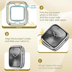JR.DM Soft Flexible TPU Case Compatible for Apple Watch Series 11 (2025) Series 10 46mm Touchable Screen Lightweight All-Around Protector Thin Guard Shockproof Cover Shiny Bumper for iWatch, Silver - Image 2