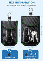 Faraday Key Fob Protector, 2 Pack Faraday Bags for Car Keys, Safe Key Pouch for Car RFID Key Fob Protector, Signal Blocking Case - Image 3