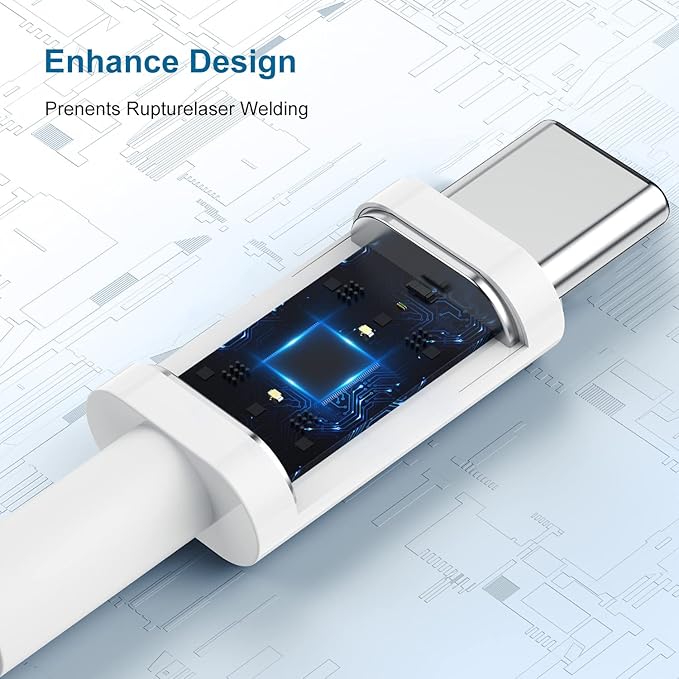 iPhone 17 16 15 Charger,20W USB C Fast Charging Block Plug and 6ft Type C to C Cable Cord Long for Apple iPhone 17 Pro Max/17 Air/16 Pro/16 Plus/15 Pro/15 Mini/Samsung/iPad Wall Adapter Cube Brick Box - Image 3