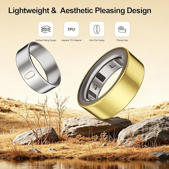 3 Pack Ring Cover Compatible with Oura Ring Gen 4/Oura Ring Gen 3 Horizon/Heritage-Size 6,Support Charging with Cover on,Anti-Scratch Ultra-Thin TPU Ring Protector for Men Women,Gold+Silver+Black - Image 3