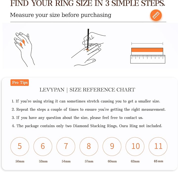 2-Pack 14K Gold Plated Stacking Rings for Oura Ring Gen 4/Gen 3, Cubic Zirconia Simulated oura ring stack Diamond Rings for Women - Image 6