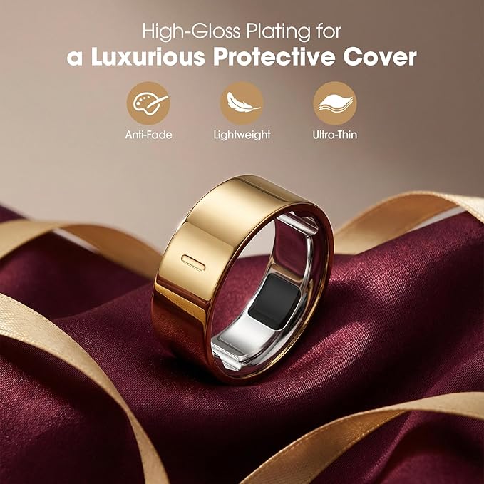 High-Gloss Plated Covers Compatible with Oura Ring Gen 4/Oura Gen 3 Cover, Anti-Scratch Ultra-Thin TPU Ring Protector Case Accessories for Women Men - Not for Oura 4 Ceramic - Image 5
