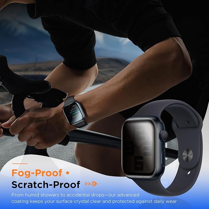 LK 4 Pack for Apple Watch Screen Protector 40mm Privacy, [Anti-Spy] Upgrade Soft TPU Film Apple Watch 40mm Screen Protector Series 6/5/4/SE, 3D Full Coverage, HD Ultra-thin Touch Sensitvie - Image 8