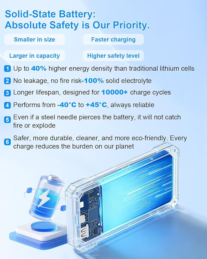 Solar Charger Power Bank 49800mAh with 4 Built-in Cables & 3 Foldable Panels, PD22.5W Fast Portable Phone Charger, External Battery Pack with USB-C in/Output & Flashlight for Outdoor Camping - Image 7
