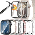 [6 Pack] Case for Apple Watch SE 3/SE 2nd Gen Series 6/5/4/SE 44mm Screen Protector with Ultra-Thin Tempered Glass, Full Coverage Shockproof Cover for iWatch 44 mm by HAANILKYI