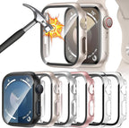 [6 Pack] Case for Apple Watch SE 3/SE 2nd Gen Series 6/5/4/SE 44mm Screen Protector with Ultra-Thin Tempered Glass, Full Coverage Shockproof Cover for iWatch 44 mm by HAANILKYI
