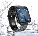 Misxi [2 Pack] Waterproof Hard Case with Tempered Glass Compatible with Apple Watch Series 9 Series 8 Series 7 41mm, Ultra-Thin Protective Cover for iWatch Screen Protector, Jet Black - Image 5