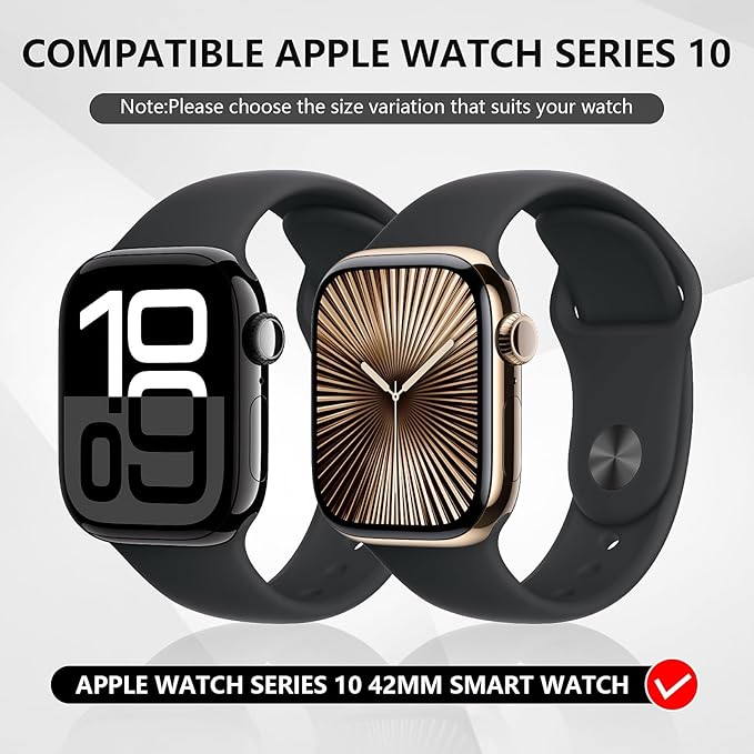 Suoman 3-Pack for Apple Watch Series 11/10 42mm Case, [Anti-Peeping] Ultra-Thin Tempered Glass Privacy Screen Protector, All-Round Durable Hard PC Glossy Protective Cover - Image 2