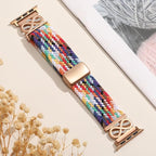 Dirrelo Braided Magnetic Stretchy Nylon Band Compatible for Apple Watch Bands Women 40/41/38/42/44/45/46/49mm, Designer Dressy Infinity Elastic Strap for iWatch Series 11 10 9 8 7 6 5 4 SE/Ultra 3 2 1 - Image 6