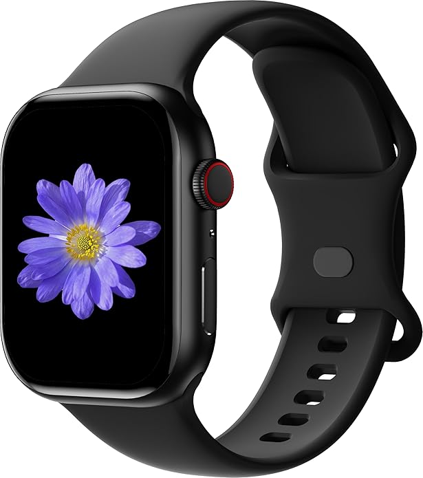 Sport Bands Compatible with Apple Watch 42mm 44mm 45mm 46mm 41mm 38mm 40mm 49mm for Women Men, Soft Silicone Strap for iWatch Wristband Series Ultra SE 11 10 9 8 7 6 5 4 3 2 1 by Cindgress