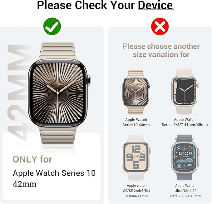 Tensea [3PCS for Apple Watch Screen Protector Case Series 11/10 42mm Accessories, iWatch Protective Face Cover for Women Men, Tempered Glass Film Hard Bumper for iPhone Watch 42 mm - Image 2
