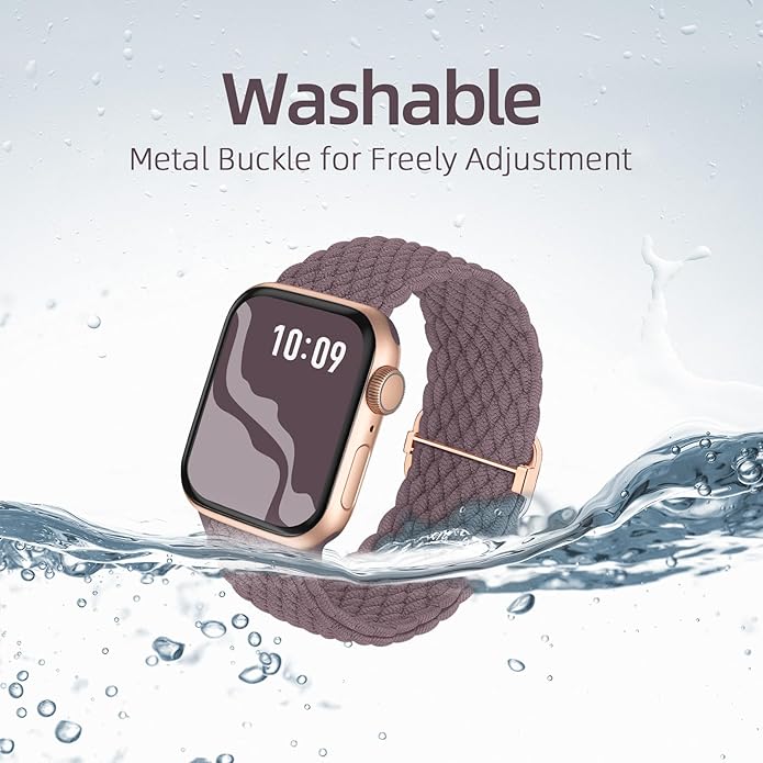 Braided Stretchy Solo Loop Compatible for Apple Watch Band 38mm 40mm 41mm 42mm 44mm 45mm 46mm 49mm for Women Men, Nylon Elastic Straps Wristbands for iWatch Series 11/10 9 8 7 6 5 4 3 SE/Ultra 3 2 1 - Image 6