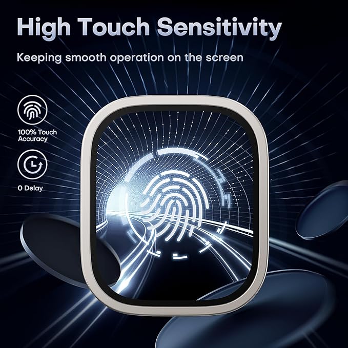 LϟK 2 Pack for Apple Watch Ultra 3/2 / Ultra Screen Protector 49mm - 9H Tempered Glass + Titanium Alloy Frame [Stay Original] Waterproof HD Glass Film for iWatch Ultra 49mm, Titanium - Image 4