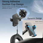 Car Phone Holder【Premium Ultra Strong & True Military Grade】With Suction Cup & Adjustable Arm For Dashboard/Windshield Car phone Mount Secure Grip【360°】Carbon Fiber Design Fits All Smartphones - Image 3