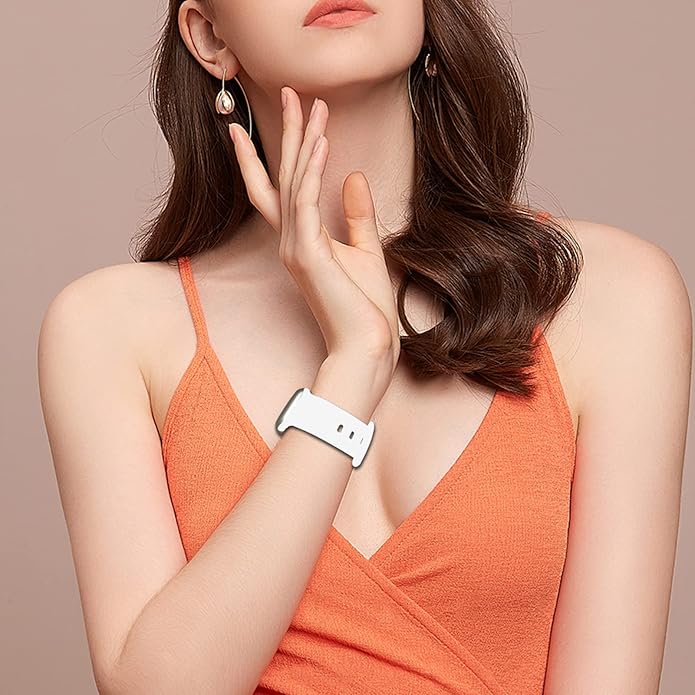 Sport Bands Compatible with Apple Watch 42mm 44mm 45mm 46mm 41mm 38mm 40mm 49mm for Women Men, Soft Silicone Strap for iWatch Wristband Series Ultra SE 11 10 9 8 7 6 5 4 3 2 1 - Image 4