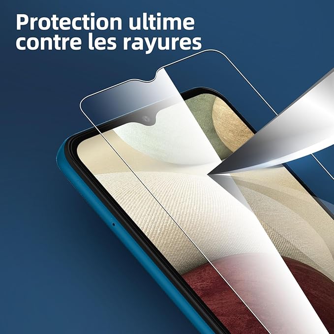NEW'C 3 Pack Designed for Samsung Galaxy A12, Galaxy A02s Screen Protector Tempered Glass, Case Friendly Anti Scratch Bubble Free Ultra Resistant - Image 6