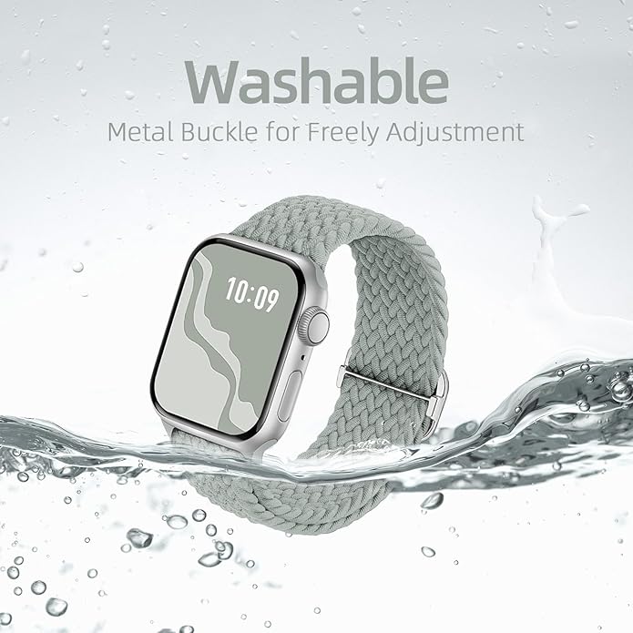 Braided Stretchy Solo Loop Compatible for Apple Watch Band 38mm 40mm 41mm 42mm 44mm 45mm 46mm 49mm for Women Men, Nylon Elastic Straps Wristbands for iWatch Series 11/10 9 8 7 6 5 4 3 SE/Ultra 3 2 1 - Image 6
