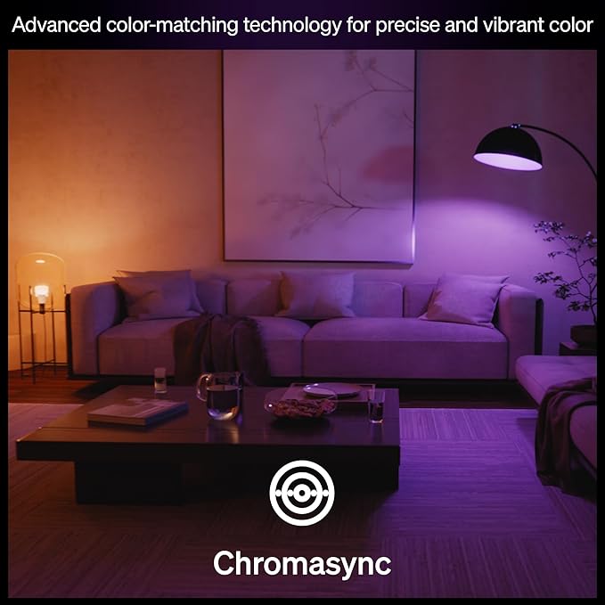 Philips Hue Smart LED A19 Bulb 1-Pack, White & Color Ambiance, E26 Base, 7.2W, Full Spectrum Light 1000K-20000K, 810 Lumens, Dimmable, Works with Alexa, Google, & Apple Home - Image 6