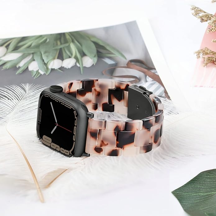 Lightweight Resin Band For Apple Watch Series 11 10 9 8 7 6 5 4 3 2 1 SE 3 2 Ultra 3 2, Fashion Adjustable Replacement Strap for iWatch Bands 38mm 40mm 41mm 42mm 44mm 45mm 46mm 49mm for Women Men - Image 5