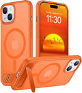 Temdan Magnetic Compatible with iPhone 15 Plus Case & iPhone 14 Plus Case, [Built-in Invisible Kickstand][Compatible with MagSafe][Military Grade Shockproof] Slim Translucent Matte Phone Case 6.7" by Temdan