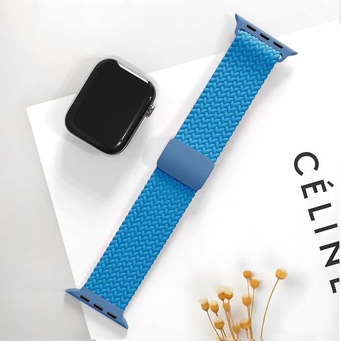 Braided Stretchy Band Compatible with Apple Watch Band 38mm 40mm 41mm 42mm 44mm 45mm 46mm 49mm Women Men, Adjustable Nylon Elastic Magnetic Clasp Strap for iWatch Series 10 9 8 7 6 5 4 3 2 1 SE Ultra - Image 4