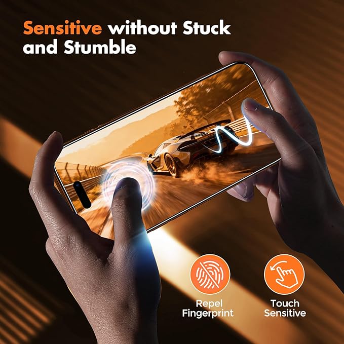 UNBREAKcable for iPhone 17 Pro Max Screen Protector, 3-Pack Full Coverage Tempered Glass [Military Grade Shatterproof] [9H Hardness] [Easy Installation] [Bubble Free] for iPhone 17 Pro Max 6.9" - Image 5