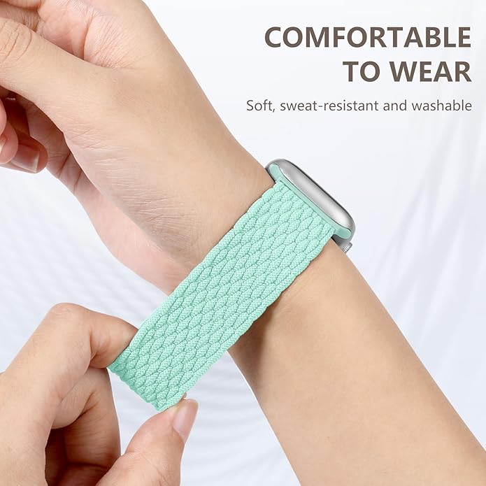 Zedoli Braided Solo Loop Bands Compatible with Apple Watch Band 38mm 40mm 41mm 42mm 44mm 45mm 46mm 49mm Women Men, Stretchy Nylon Sport Elastic Strap for iWatch Series 11 10 9 8 7 6 5 4 3 2 1 SE Ultra - Image 2
