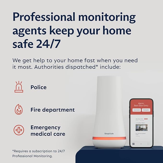 SimpliSafe 8 Piece Wireless Home Security System - Optional 24/7 Professional Monitoring - No Contract - Compatible with Alexa and Google Assistant , White - Image 6