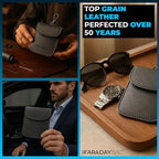 Faraday Key Fob Protector - Real Leather Premium Signal Blocking Pouches - RFID Blocking Car Key Security Shield - Image 4