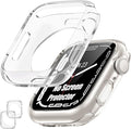 [2 Pack] Goton Bumper Case for Apple Watch 38mm, [No Screen Protector] Slim Soft Shockproof Case Cover Bumper Protector Accessories for iWatch Series 3/2/1, 38mm Clear+Clear by Goton