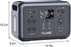 ALLWEI LiFePO4 Portable Power Station 1200W, 1008Wh Solar Generator with UPS Mode, 1.5Hrs Fast Charge, 4 AC Outlet(Surge 2400W), Power Battery Generator for CPAP Camping Outdoor Emergency - Image 9