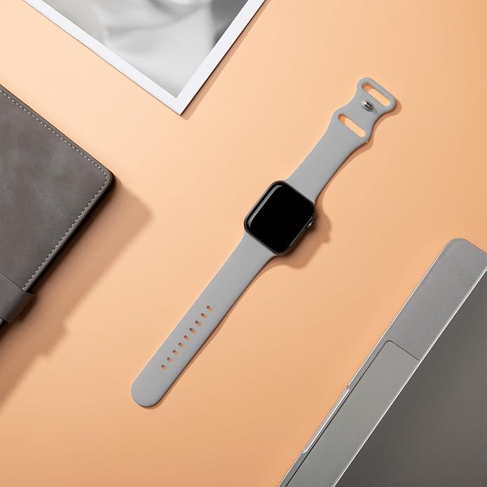 Sport Bands Compatible with Apple Watch 42mm 44mm 45mm 46mm 41mm 38mm 40mm 49mm for Women Men, Soft Silicone Strap for iWatch Wristband Series Ultra SE 11 10 9 8 7 6 5 4 3 2 1 - Image 2