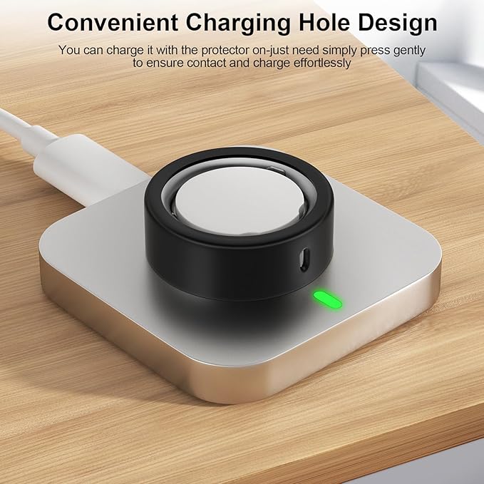 8 Pack Cover Compatible with Oura Ring Gen 4/4 Ceramic/Oura Ring Gen 3 Horizon/Heritage,Charging Derectly,Anti-Scratch Elastic Silicone Ring Protector for Women Men Working Out Gym(Black*8,Size 4) - Image 3