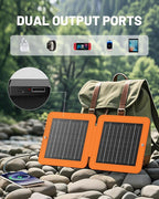 SOLUPUP Solar Panels, 10W Small Solar Charger with 5V USB-A and USB-C Fast Charging IPX5 Waterproof Foldable Portable Solar Panel for Camping, Hiking Compatible with iPhone, iPad, Power Banks - Image 3