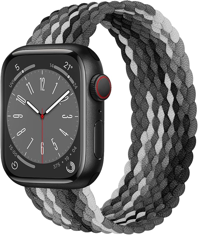 Braided Solo Loop for Apple Watch Band 40mm 42mm 41mm 38mm 44mm 46mm 45mm Ultra/3 2 49mm Men/Women,Stretchy Nylon Sport wristband Strap for iWatch Bands Series 11/10/9/8/7/6 5/4/3/SE 40 44 42 45 46 mm by DMVEIMAL