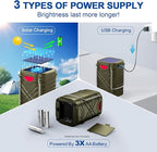 LETMY 4 Pack Camping Lantern, Rechargeable LED Lanterns, Solar Lantern Battery Powered Hurricane Lanterns Flashlight with 3 Powered Ways & USB Cable for Emergency, Power Outage, Hurricane Supplies - Image 2